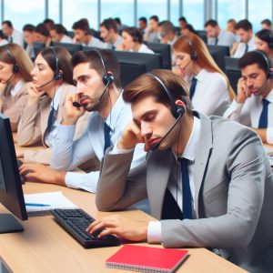 Fotografía de Trabajadores en un Contact Center
